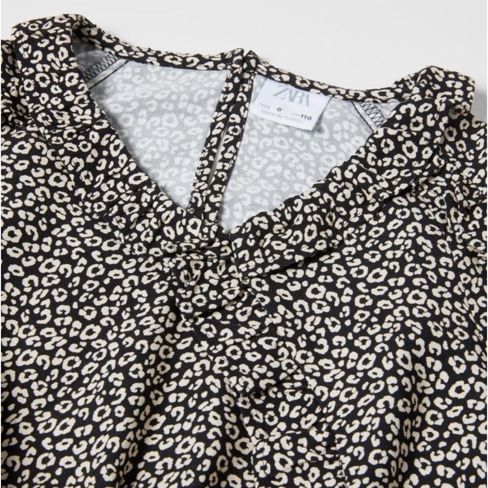 Zara Printed Ruffled Blouse - Picture 2 of 7